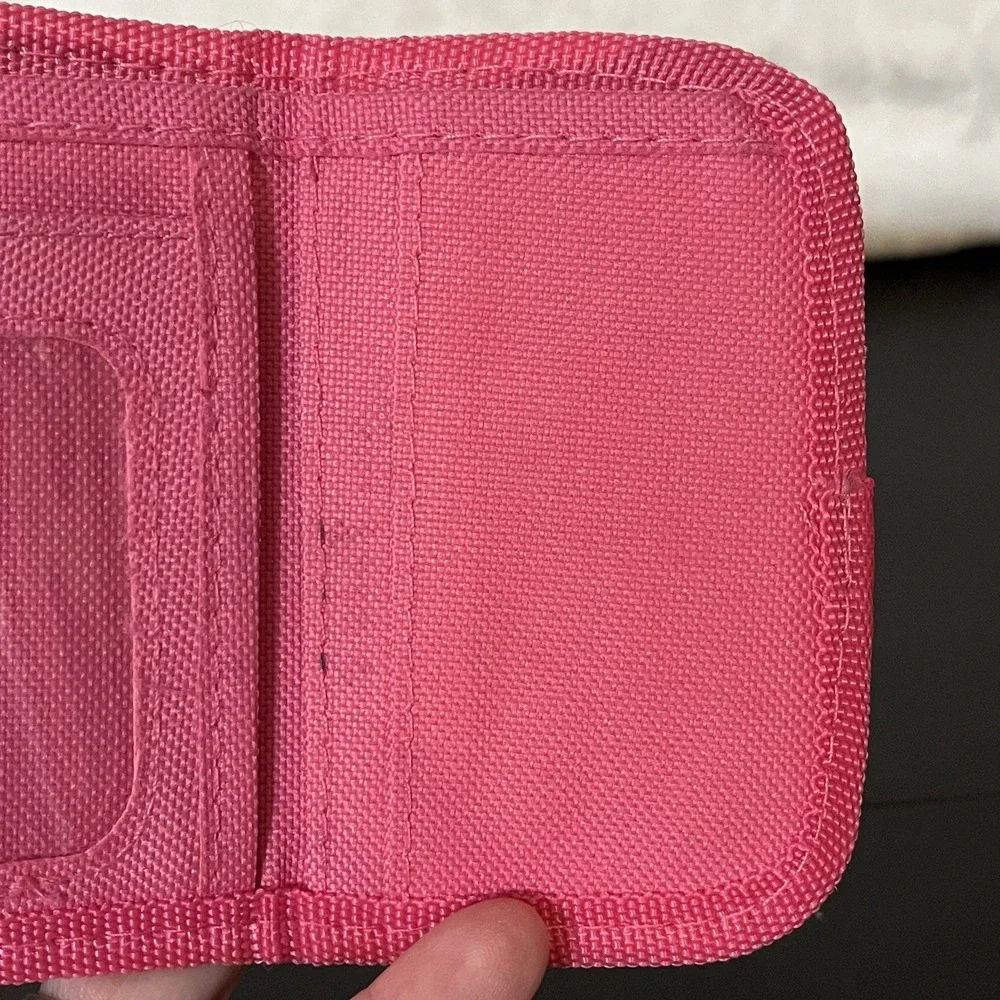 Disney Princess Trifold Wallet Pink Thick Material Zipper Pocket Cinderella